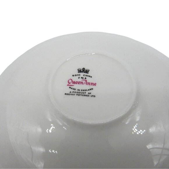 QUEEN ANNE Bone China Teacup & Saucer Set Violet Floral England Vintage - Picture 10 of 11